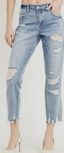 Ditressed mom jeans